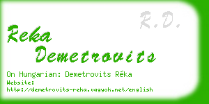 reka demetrovits business card